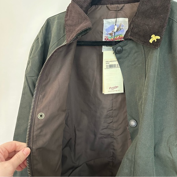 John Partridge England Men’s Landowner Sage British Waxed Cotton Jacket Sz L NWT - Picture 7 of 10